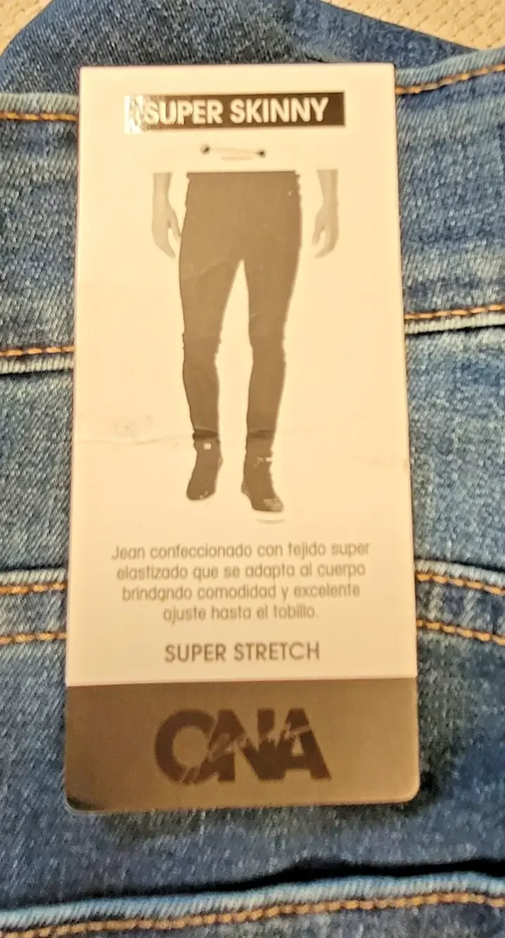 ONA SAEZ Jeans Mens 40/28* Blue Super Skinny Classic Wash Stretch Spray On Denim